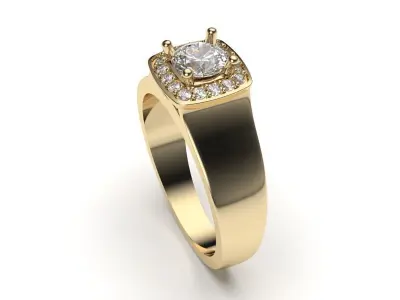 solitaire with ring sizes  8 part S103 3D print model