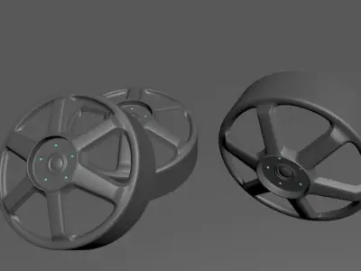 car rim model  design for any  car models  Low-poly 3D model
