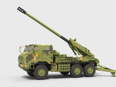 Chinese PCL-181 155mm Self-propelled Howitzer 3D model