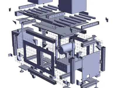 Automatic hydraulic jacking machine 3D model