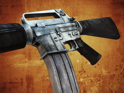 M16 Assault rifle Low-poly 3D model
