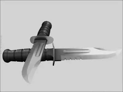 Kabar Combat knife Free low-poly 3D model