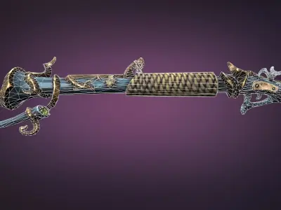 Marine musket Low-poly 3D model