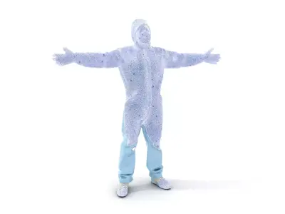 Protective Coverall Suit model pack Low-poly 3D model