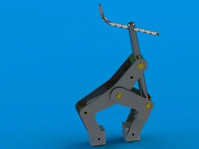 Clamp plastic toy Free 3D model