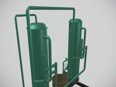 Cooling Water Filter Low-poly 3D model