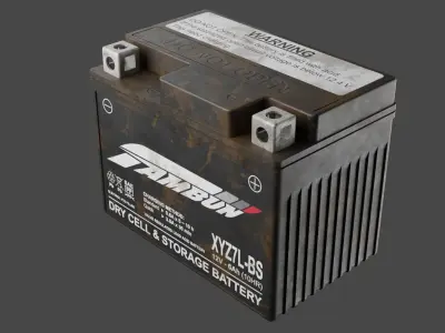 Motorcycle Battery Dust Low-poly 3D model purchase