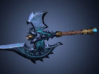 Shadowmourne Axe Low-poly 3D model