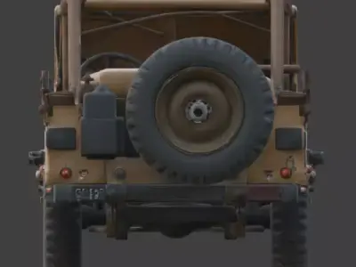 Wild West Sheriff Patrol Jeep 3d Low-poly 3D model