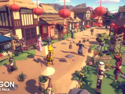 POLYGON - Samurai  Low-poly 3D model