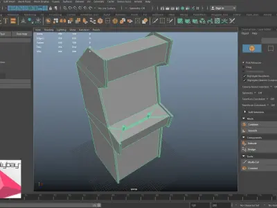 Low-poly Arcade Cabinet Low-poly 3D model