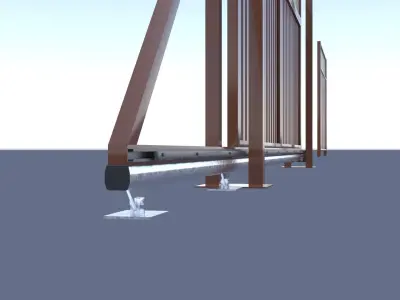Sliding gates 3D model by 2evgeniy-lenin