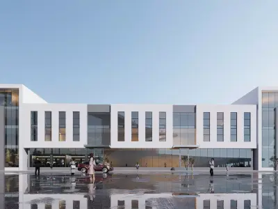 government building Low-poly 3D model