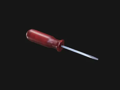Screwdriver Low-poly 3D model 6
