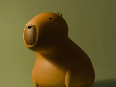 Cute Capybara 3D Model 3D model