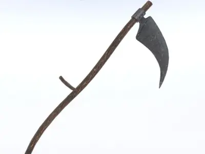 Zombie Scythe Low-poly 3D model