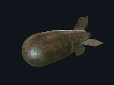 Mini Nuke Bomb Nuclear Damage PBR Low-poly 3D model
