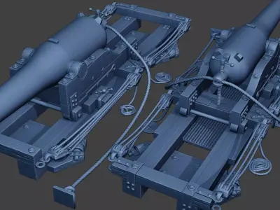 American civil war Dahlgren Cannon ACWDC 3D print model