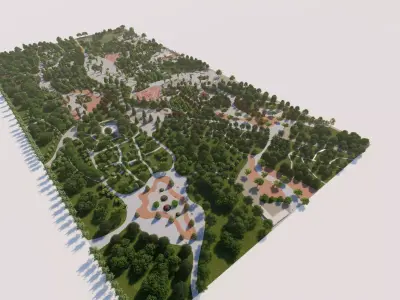 Master park-Regional park project-Private Park Landscape 3D model get