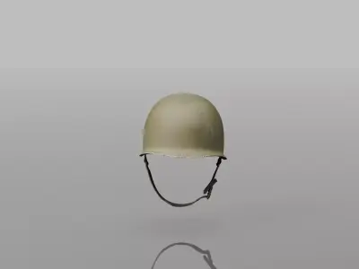 WWII Military Helmet High Quality Low Poly Model Low-poly 3D model