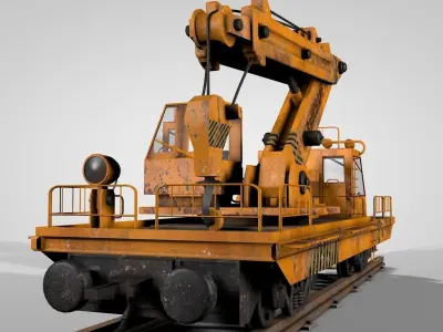 Railway Crane 3D model