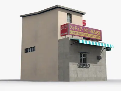 Japanese House x19 Low-poly 3D model