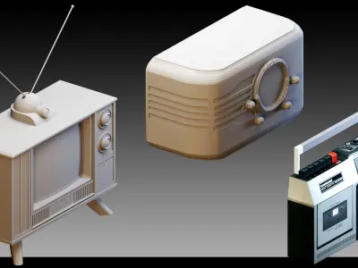 54 Old Devices- High detail 3d models 3D model