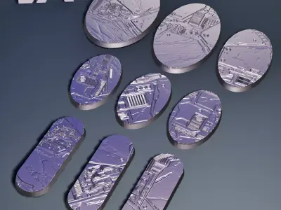 HD Base Set 26 - Digital Marble 3D print model