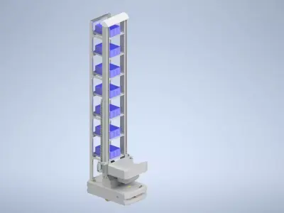 AGV with Three-way rotating grip - Smart warehouse 3D model
