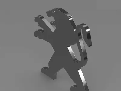 Peugeot wheel logo 3D model