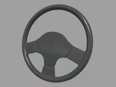 Steering Wheel Car 02 Low-poly 3D model