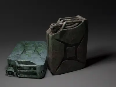 Old Rusty Fuel Canister PBR Game Ready Low-poly 3D model