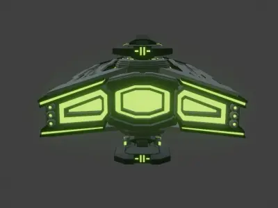 Alien Spaceship 3D model shop