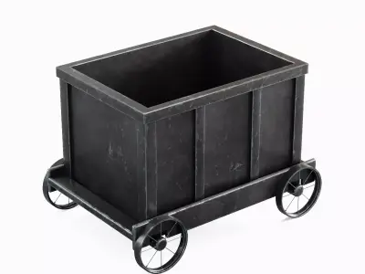 Mining Trolley 03 Low-poly 3D model