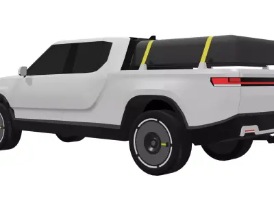 Pickup Truck Low-poly 3D model