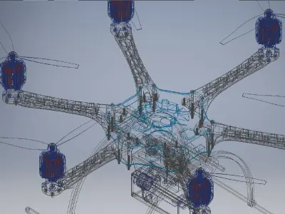 Flycam Drone Assembly  3D model