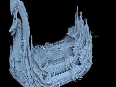 Kharon the Ferryman Ship 3 models 3D model