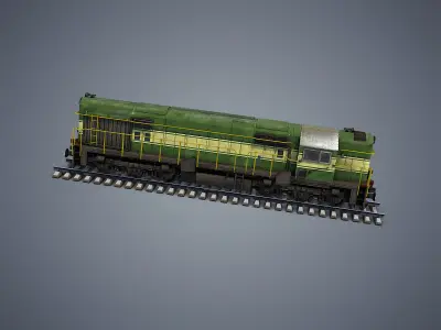 Locomotive train Low-poly 3D model purchase