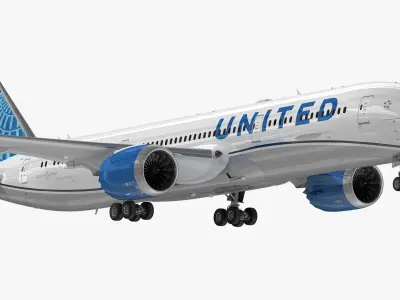 Boeing 787-9 United Airlines 3D model