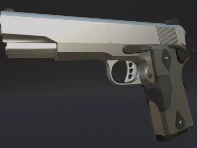 Lowpoly Handgun Model pistol Low-poly 3D model