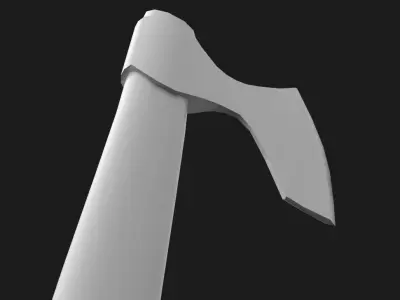One handed axe Free low-poly 3D model