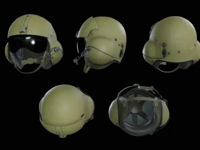 Gentex SPH4 Flight Helmet Low-poly 3D model