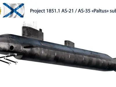 Paltus-Class Special Purpose Submarine 3D model