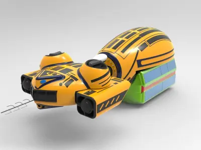 Spaceship Scarab 3D print model