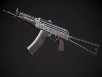 AK-74U AAA FPS Game Ready Weapon Asset Low-poly 3D model