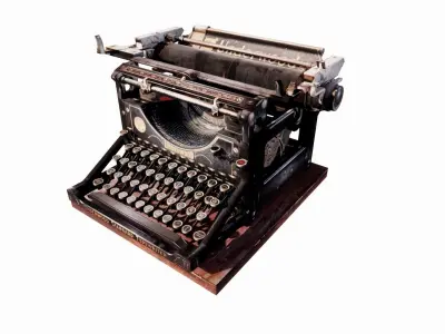 typewriter machine old 3d model 3D model