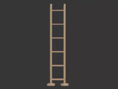 ladder  stair  wood lader   wood ladder Free low-poly 3D model