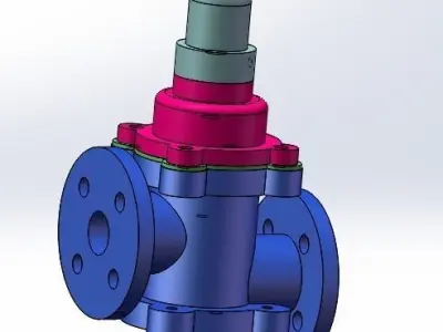 The oil return valve 3D model