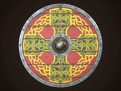 Viking Shield 29 Low-poly 3D model