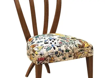 Dining Chair Low-poly 3D model